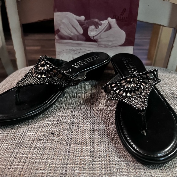 Italian shoemakers wedge sandals - Picture 5 of 8